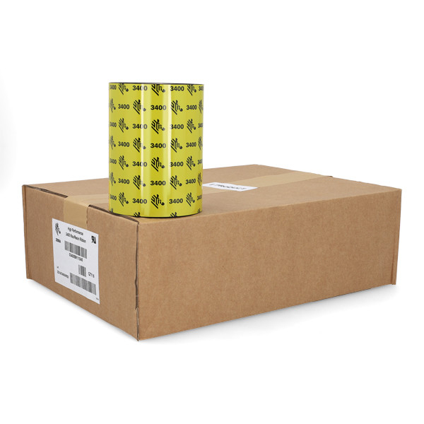 Zebra 3400 wax/hars ribbon (03400BK11045) 110 mm x 450 m (6 ribbons) 141120 - 1