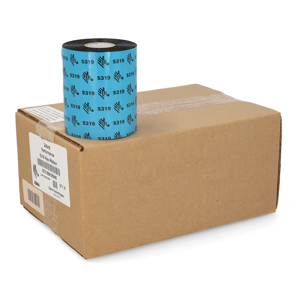 Zebra 5319 wax ribbon (05319BK08945) 89 mm x 450 m (6 ribbons) 144550 - 1