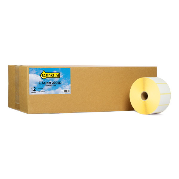 Zebra Z-Select 2000D label (800262-125) 57 x 32 mm (12 rollen) 123inkt huismerk 800262-125C 140017 - 1