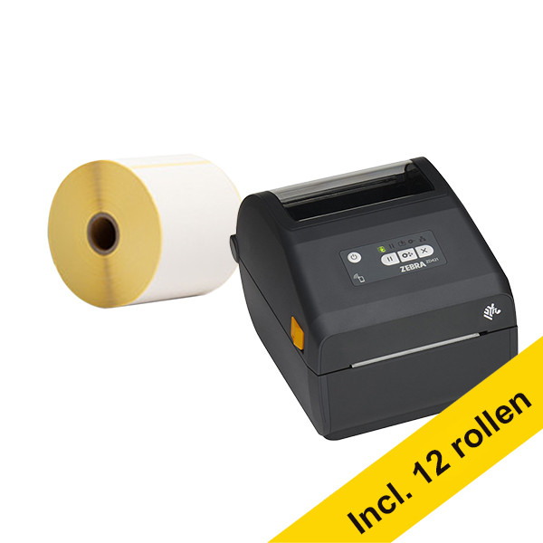 Zebra ZD421d direct thermal labelprinter met ethernet + 12 labelrollen 833470 - 1
