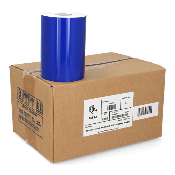 Zebra hars ribbon (74912) 110 mm x 450 m (6 ribbons) 144596 - 1