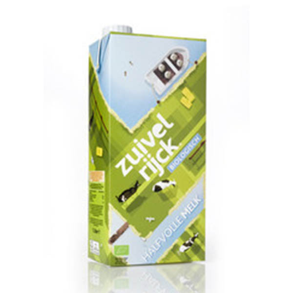 Zuivelrijck biologische halfvolle melk 1 liter (12 stuks) 422861 - 1