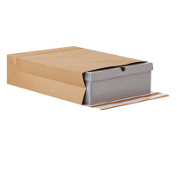 e-Green envelop met blokbodem bruin 350 x 450 x 80 - zelfklevend (200 stuks) 69115 209419