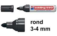 3 - 4 mm (Edding 550)