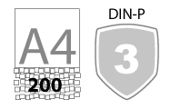 Din P-3 (200 snippers per A4)