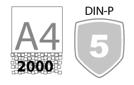 Din P-5 (2.000 snippers per A4)