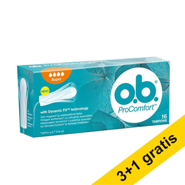 Aanbieding: 4x o.b. tampons ProComfort Super tampons  (16 stuks) SOB00029 - 1