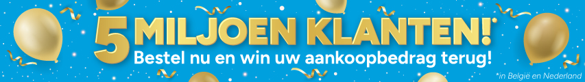 5 miljoen klanten! Vier met ons mee.