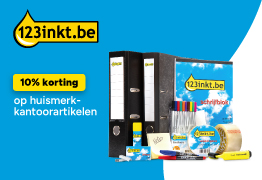 10% korting op huismerkkantoorartikelen