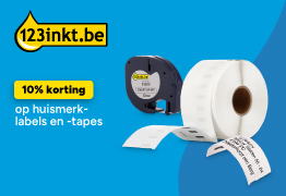 10% korting op huismerklabels en -tapes