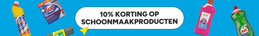 10% korting op schoonmaakproducten