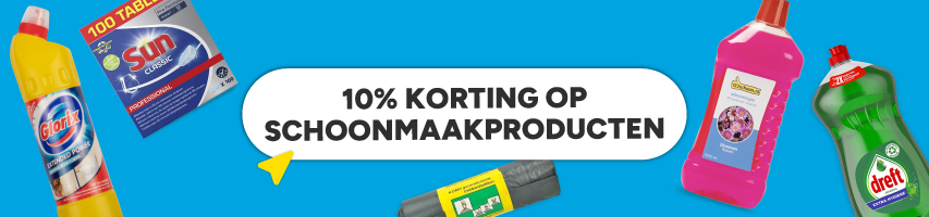 10% korting op schoonmaakproducten