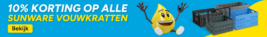 Alle Sunware vouwkratten 10% korting