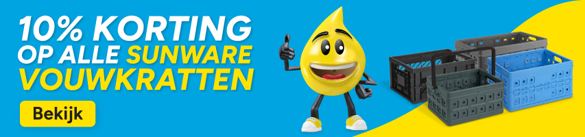 Alle Sunware vouwkratten 10% korting
