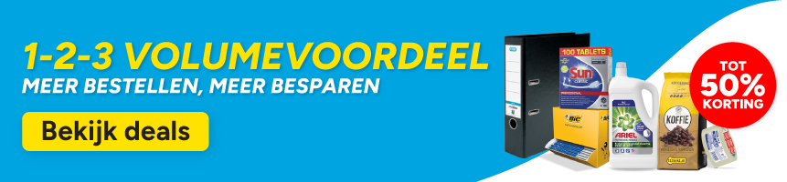 1-2-3 volumevoordeel - Meer bestellen, meer besparen