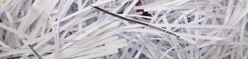 Papier wat is versnippert